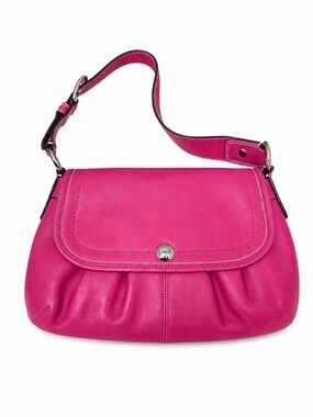 Y2K Coach Hot Pink Leather Pleated Soho Bag F13729